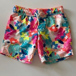 EUC CUTE Cat & Jack boys swim trunks Tropical Print 5T